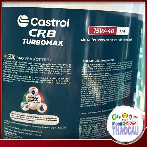 Dầu nhớt Castrol CRB Turbo Max 15W - 40 />
                                                 		<script>
                                                            var modal = document.getElementById(